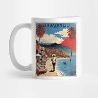Zihuatanejo Mexico Vintage Poster Tourism Mug